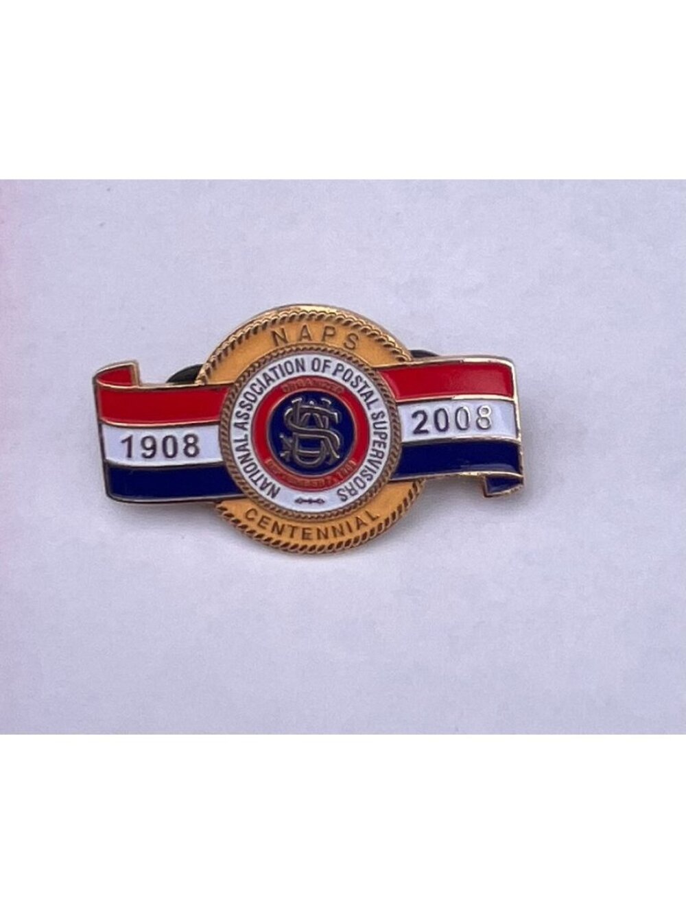 Vintage NAPS Centennial 1908 2008 Enamel Lapel Pin National Association of Posta